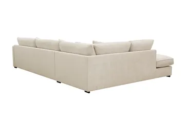 Rossita Lyx 4-sits Vänstervänd L-formad Extra Djup Schäslongsoffa i Chenille - Beige Chenille - Möbler - Soffa - Divansoffa & schäslongsoffa - 4 sits soffa med divan
