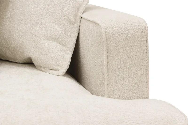 Rossita Lyx 4-sits Vänstervänd L-formad Extra Djup Schäslongsoffa i Chenille - Beige Chenille - Möbler - Soffa - Divansoffa & schäslongsoffa - 4 sits soffa med divan
