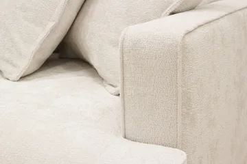 Rossita Lyx 4-sits Vänstervänd L-formad Extra Djup Schäslongsoffa i Chenille - Beige Chenille - Möbler - Soffa - Divansoffa & schäslongsoffa - 4 sits soffa med divan