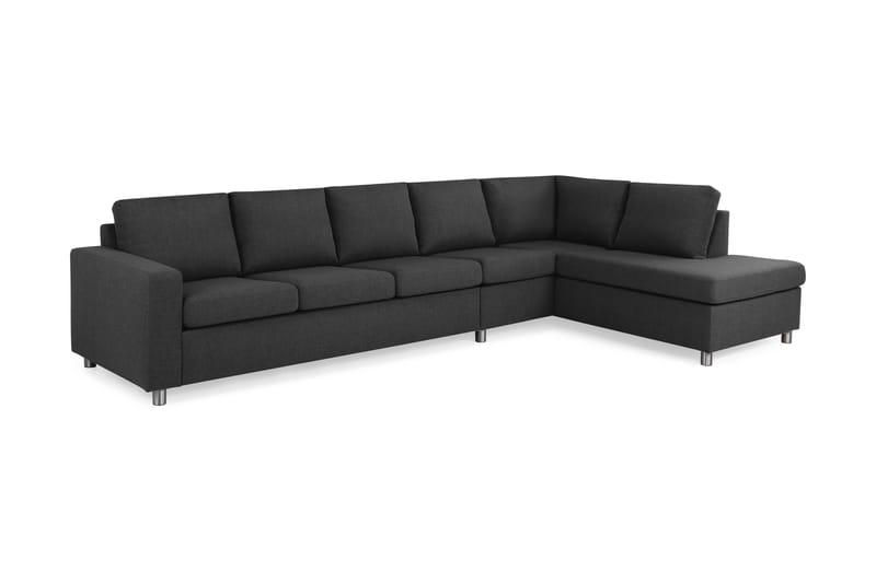 Soffa Nevada 4-sits med Schäslong Höger - Antracit - Möbler - Soffa - Divansoffa & schäslongsoffa - 4 sits soffa med divan