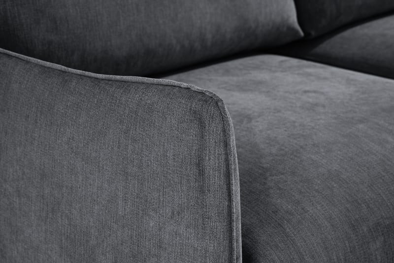 Trend Lyx 3-sits Divansoffa Höger - Mörkgrå/Ek - Möbler - Soffa - Divansoffa & schäslongsoffa - 4 sits soffa med divan