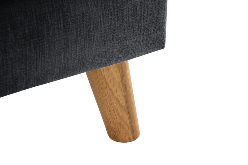 Trend Lyx 3-sits Divansoffa Höger - Mörkgrå/Ek - Möbler - Soffa - Divansoffa & schäslongsoffa - 4 sits soffa med divan