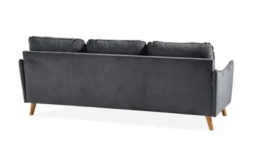 Trend Lyx 3-sits Divansoffa Höger - Mörkgrå/Ek - Möbler - Soffa - Divansoffa & schäslongsoffa - 4 sits soffa med divan