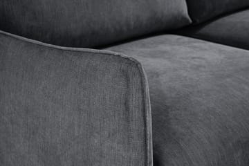 Trend Lyx 3-sits Divansoffa Höger - Mörkgrå/Svart - Möbler - Soffa - Divansoffa & schäslongsoffa - 4 sits soffa med divan
