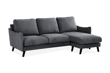 Trend Lyx 3-sits Divansoffa Höger - Mörkgrå/Svart - Möbler - Soffa - Divansoffa & schäslongsoffa - 4 sits soffa med divan