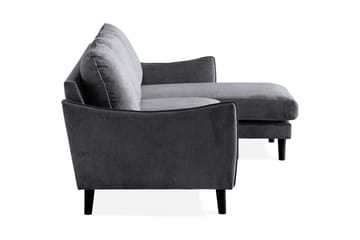 Trend Lyx 3-sits Divansoffa Höger - Mörkgrå/Svart - Möbler - Soffa - Divansoffa & schäslongsoffa - 4 sits soffa med divan