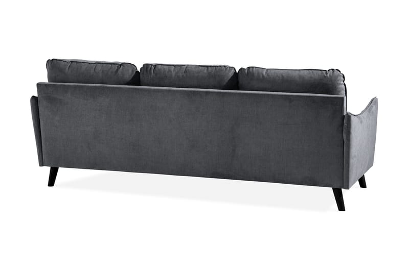 Trend Lyx 3-sits Divansoffa Höger - Mörkgrå/Svart - Möbler - Soffa - Divansoffa & schäslongsoffa - 4 sits soffa med divan
