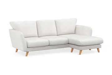 Trend Lyx 3-sits Divansoffa Höger - Vit|Bouclé - Möbler - Soffa - Divansoffa & schäslongsoffa - 4 sits soffa med divan