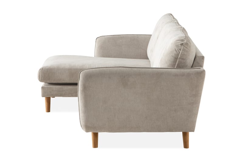 Trend Lyx 3-sits Divansoffa Vänster - Beige/Ek - Möbler - Soffa - Divansoffa & schäslongsoffa - 4 sits soffa med divan