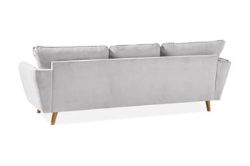 Trend Lyx 3-sits Divansoffa Vänster - Ljusgrå/Ek - Möbler - Soffa - Divansoffa & schäslongsoffa - 4 sits soffa med divan