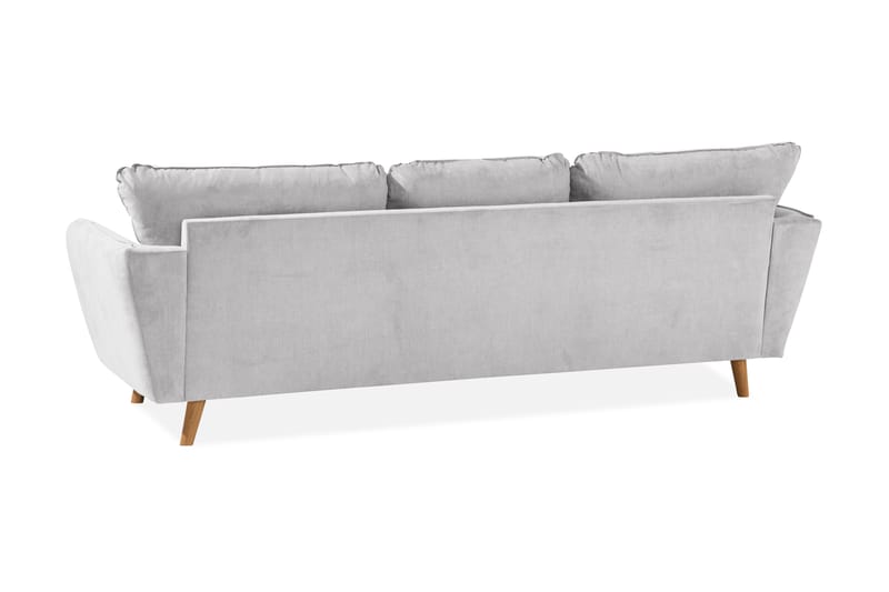 Trend Lyx 3-sits Divansoffa Vänster - Ljusgrå/Ek - Möbler - Soffa - Divansoffa & schäslongsoffa - 4 sits soffa med divan