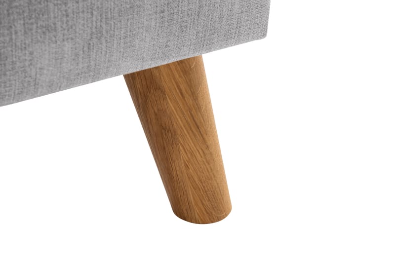 Trend Lyx 3-sits Divansoffa Vänster - Ljusgrå/Ek - Möbler - Soffa - Divansoffa & schäslongsoffa - 4 sits soffa med divan