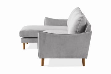 Trend Lyx 3-sits Divansoffa Vänster - Ljusgrå/Ek - Möbler - Soffa - Divansoffa & schäslongsoffa - 4 sits soffa med divan