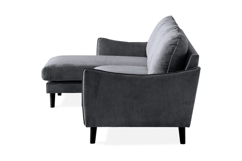 Trend Lyx 3-sits Divansoffa Vänster - Mörkgrå - Möbler - Soffa - Divansoffa & schäslongsoffa - 4 sits soffa med divan