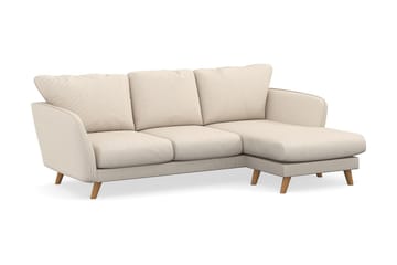 Trend Lyx 3-sits Högervänd L-formad Divansoffa i Manchester - Beige - Möbler - Soffa - Divansoffa & schäslongsoffa - 4 sits soffa med divan