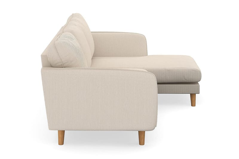 Trend Lyx 3-sits Högervänd L-formad Divansoffa i Manchester - Beige - Möbler - Soffa - Divansoffa & schäslongsoffa - 4 sits soffa med divan