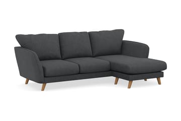 Trend Lyx 3-sits Högervänd L-formad Divansoffa i Manchester - Mörkgrå - Möbler - Soffa - Divansoffa & schäslongsoffa - 4 sits soffa med divan