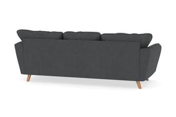 Trend Lyx 3-sits Högervänd L-formad Divansoffa i Manchester - Mörkgrå - Möbler - Soffa - Divansoffa & schäslongsoffa - 4 sits soffa med divan