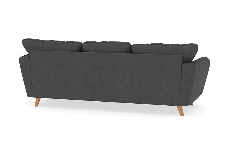 Trend Lyx 3-sits Högervänd L-formad Divansoffa i Manchester - Mörkgrå - Möbler - Soffa - Divansoffa & schäslongsoffa - 4 sits soffa med divan