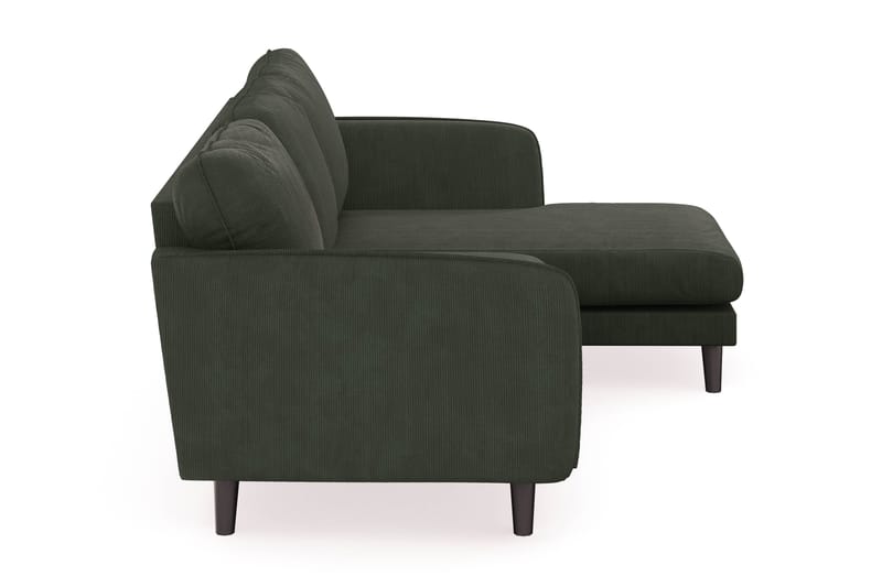 Trend Lyx 3-sits Högervänd L-formad Divansoffa i Manchester - Mörkgrön - Möbler - Soffa - Divansoffa & schäslongsoffa - 4 sits soffa med divan