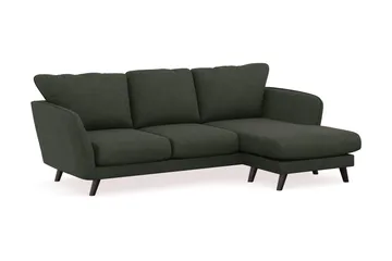 Trend Lyx 3-sits Högervänd L-formad Divansoffa i Manchester - Mörkgrön - Möbler - Soffa - Divansoffa & schäslongsoffa - 4 sits soffa med divan