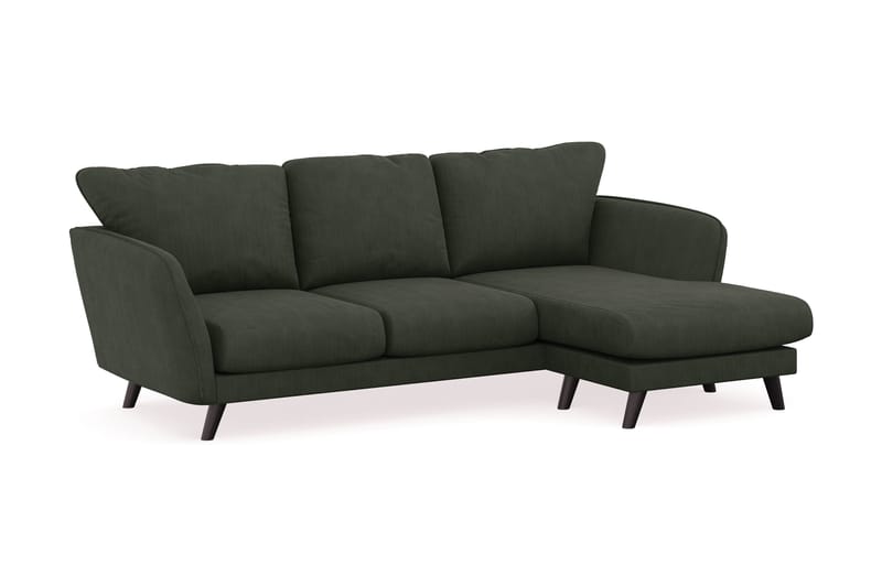 Trend Lyx 3-sits Högervänd L-formad Divansoffa i Manchester - Mörkgrön - Möbler - Soffa - Divansoffa & schäslongsoffa - 4 sits soffa med divan