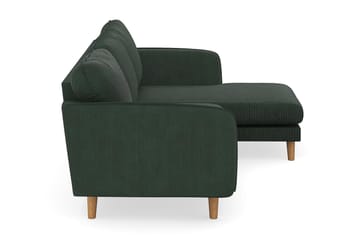 Trend Lyx 3-sits Högervänd L-formad Divansoffa i Manchester - Mörkgrön - Möbler - Soffa - Divansoffa & schäslongsoffa - 4 sits soffa med divan