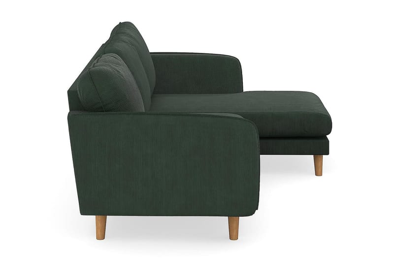 Trend Lyx 3-sits Högervänd L-formad Divansoffa i Manchester - Mörkgrön - Möbler - Soffa - Divansoffa & schäslongsoffa - 4 sits soffa med divan