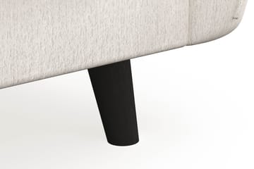Trend Lyx 3-sits Högervänd L-formad Divansoffa i Sammet - Krämvit - Möbler - Soffa - Divansoffa & schäslongsoffa - 4 sits soffa med divan