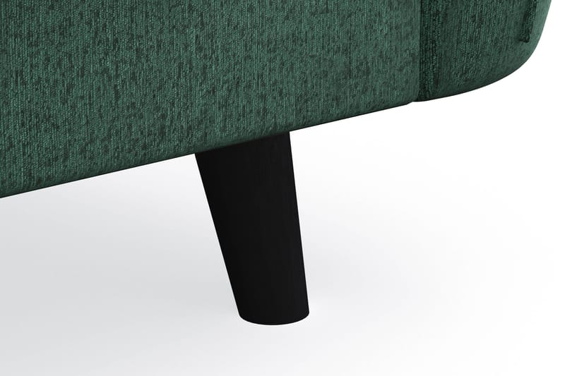 Trend Lyx 3-sits Högervänd L-formad Divansoffa i Sammet - Mörkgrön - Möbler - Soffa - Divansoffa & schäslongsoffa - 4 sits soffa med divan