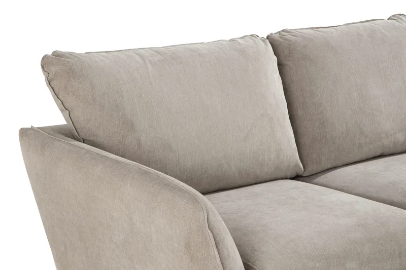Trend Lyx 3-sits Högervänd L-formad Divansoffa i Tyg - Beige - Möbler - Soffa - Divansoffa & schäslongsoffa - 4 sits soffa med divan