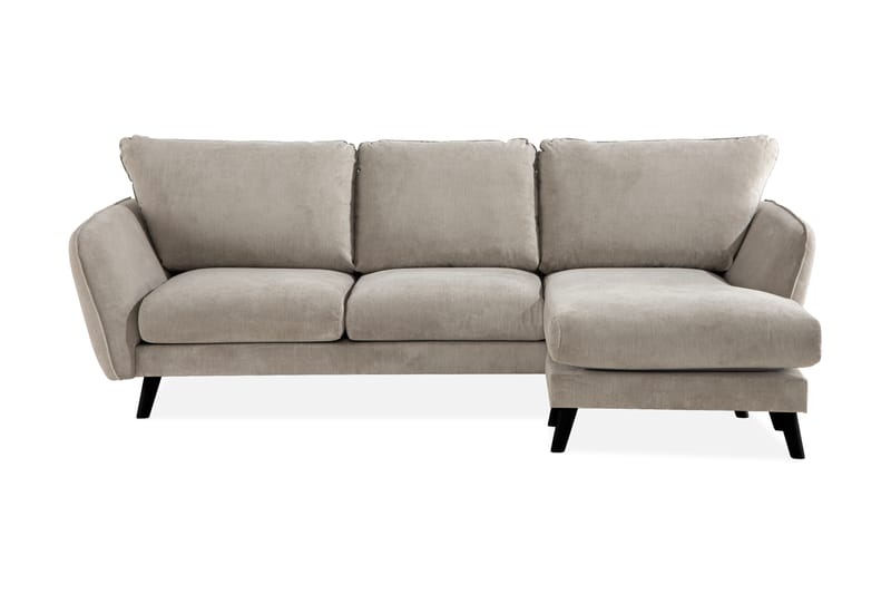 Trend Lyx 3-sits Högervänd L-formad Divansoffa i Tyg - Beige - Möbler - Soffa - Divansoffa & schäslongsoffa - 4 sits soffa med divan