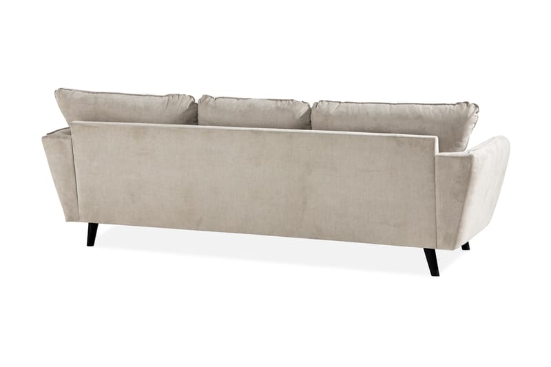 Trend Lyx 3-sits Högervänd L-formad Divansoffa i Tyg - Beige - Möbler - Soffa - Divansoffa & schäslongsoffa - 4 sits soffa med divan