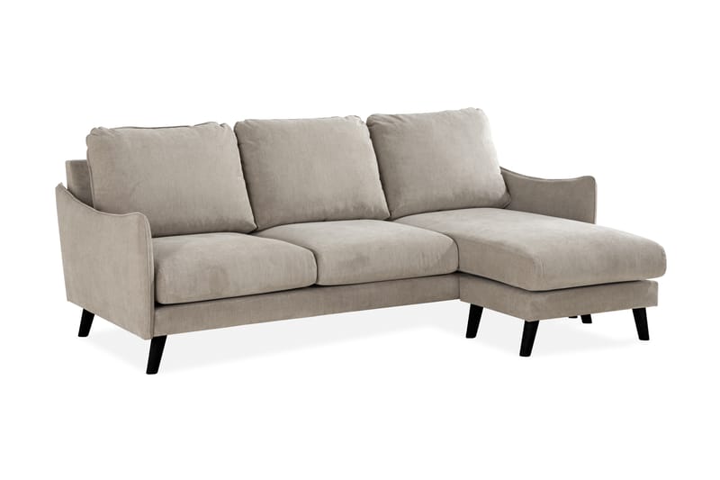 Trend Lyx 3-sits Högervänd L-formad Divansoffa i Tyg - Beige - Möbler - Soffa - Divansoffa & schäslongsoffa - 4 sits soffa med divan