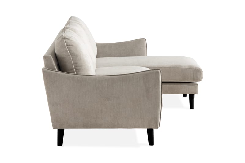Trend Lyx 3-sits Högervänd L-formad Divansoffa i Tyg - Beige - Möbler - Soffa - Divansoffa & schäslongsoffa - 4 sits soffa med divan