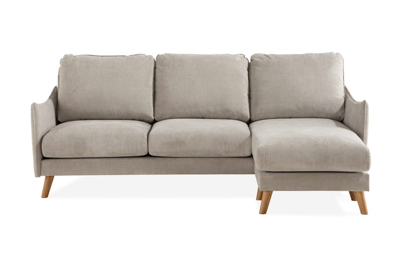 Trend Lyx 3-sits Högervänd L-formad Divansoffa i Tyg - Beige - Möbler - Soffa - Divansoffa & schäslongsoffa - 4 sits soffa med divan