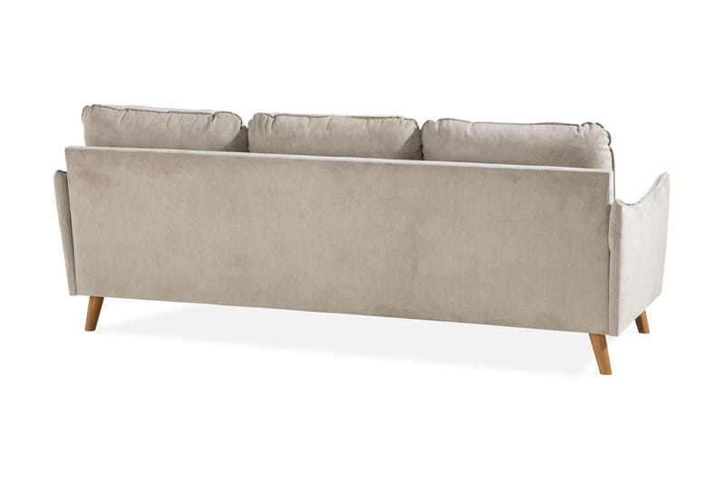 Trend Lyx 3-sits Högervänd L-formad Divansoffa i Tyg - Beige - Möbler - Soffa - Divansoffa & schäslongsoffa - 4 sits soffa med divan