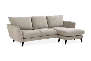 Trend Lyx 3-sits Högervänd L-formad Divansoffa i Tyg - Beige - Möbler - Soffa - Divansoffa & schäslongsoffa - 4 sits soffa med divan