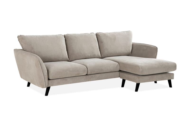Trend Lyx 3-sits Högervänd L-formad Divansoffa i Tyg - Beige - Möbler - Soffa - Divansoffa & schäslongsoffa - 4 sits soffa med divan