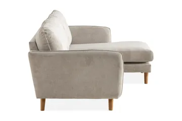 Trend Lyx 3-sits Högervänd L-formad Divansoffa i Tyg - Beige - Möbler - Soffa - Divansoffa & schäslongsoffa - 4 sits soffa med divan