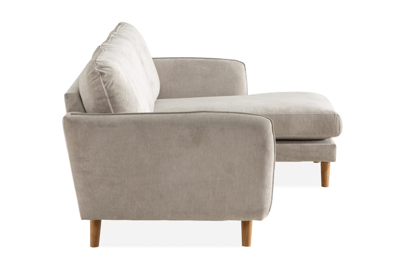 Trend Lyx 3-sits Högervänd L-formad Divansoffa i Tyg - Beige - Möbler - Soffa - Divansoffa & schäslongsoffa - 4 sits soffa med divan