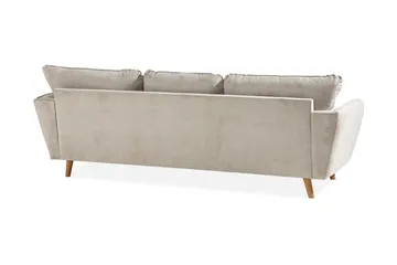 Trend Lyx 3-sits Högervänd L-formad Divansoffa i Tyg - Beige - Möbler - Soffa - Divansoffa & schäslongsoffa - 4 sits soffa med divan