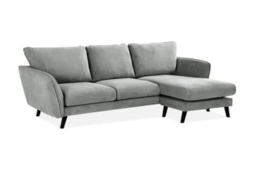Trend Lyx 3-sits Högervänd L-formad Divansoffa i Tyg - Grå - Möbler - Soffa - Divansoffa & schäslongsoffa - 4 sits soffa med divan