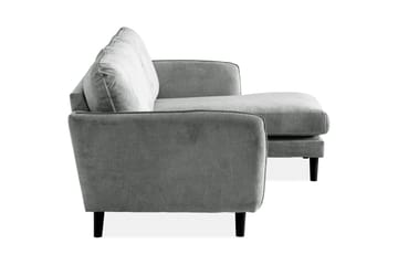 Trend Lyx 3-sits Högervänd L-formad Divansoffa i Tyg - Grå - Möbler - Soffa - Divansoffa & schäslongsoffa - 4 sits soffa med divan