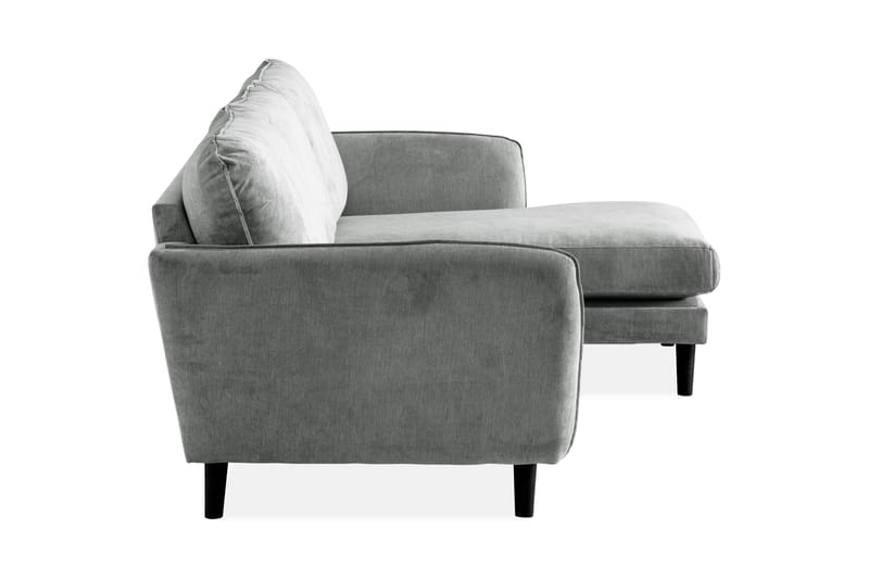 Trend Lyx 3-sits Högervänd L-formad Divansoffa i Tyg - Grå - Möbler - Soffa - Divansoffa & schäslongsoffa - 4 sits soffa med divan