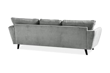 Trend Lyx 3-sits Högervänd L-formad Divansoffa i Tyg - Grå - Möbler - Soffa - Divansoffa & schäslongsoffa - 4 sits soffa med divan