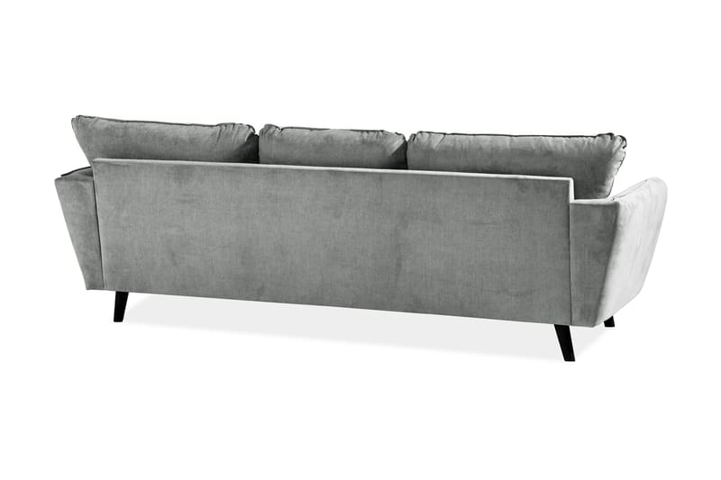 Trend Lyx 3-sits Högervänd L-formad Divansoffa i Tyg - Grå - Möbler - Soffa - Divansoffa & schäslongsoffa - 4 sits soffa med divan