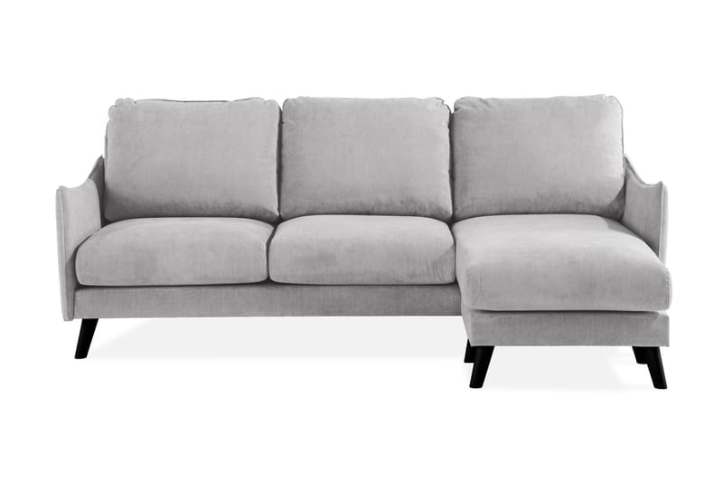Trend Lyx 3-sits Högervänd L-formad Divansoffa i Tyg - Ljusgrå - Möbler - Soffa - Divansoffa & schäslongsoffa - 4 sits soffa med divan