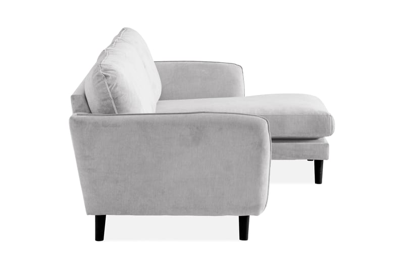 Trend Lyx 3-sits Högervänd L-formad Divansoffa i Tyg - Ljusgrå - Möbler - Soffa - Divansoffa & schäslongsoffa - 4 sits soffa med divan