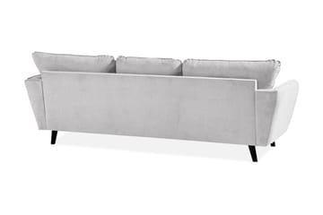 Trend Lyx 3-sits Högervänd L-formad Divansoffa i Tyg - Ljusgrå - Möbler - Soffa - Divansoffa & schäslongsoffa - 4 sits soffa med divan